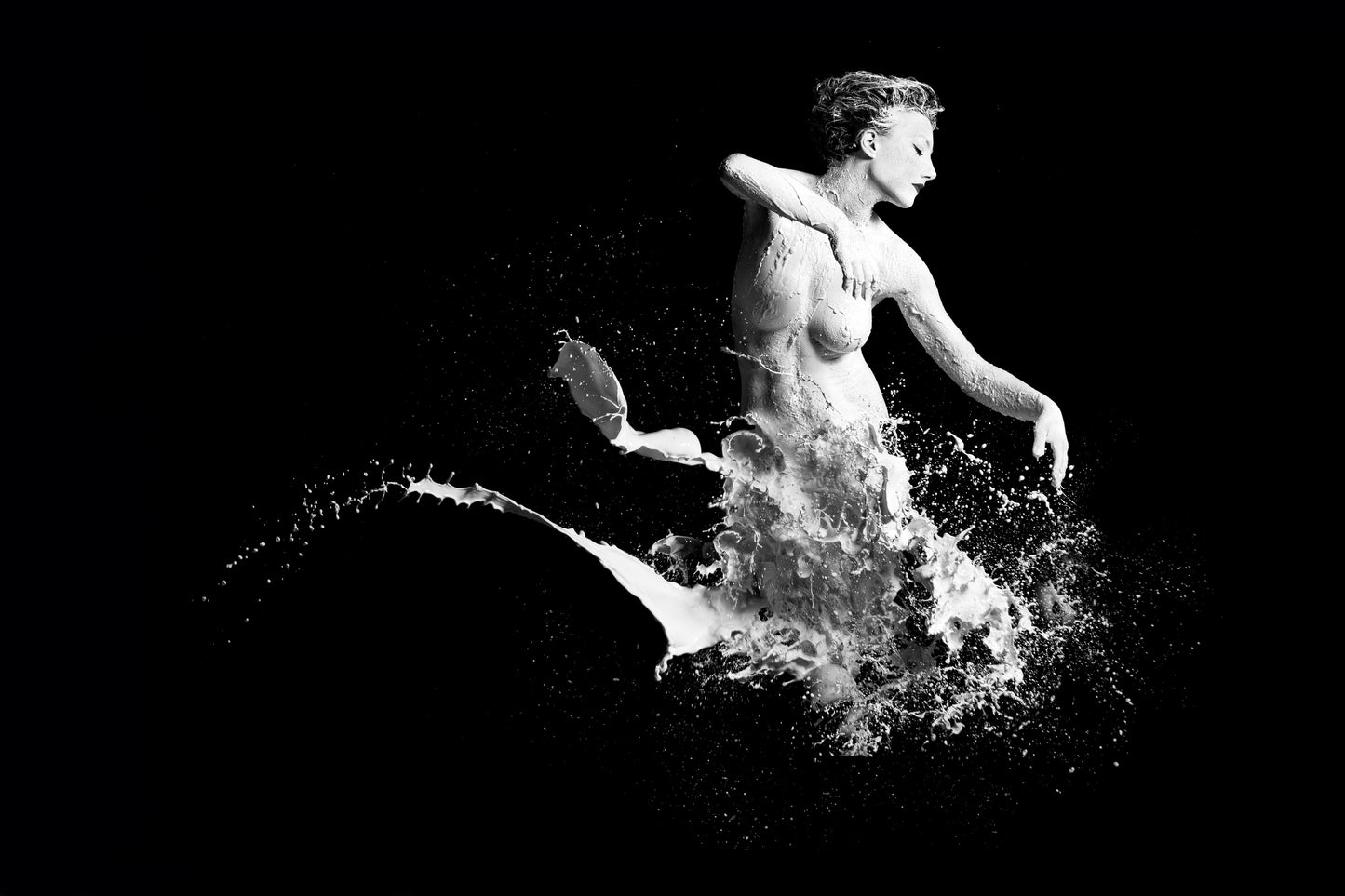 Whiterush. Creative photographic artwork by Damiano Lamonaca. Fineart print.